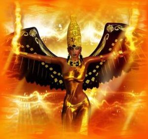 Angel of fire fantasy image, Isis